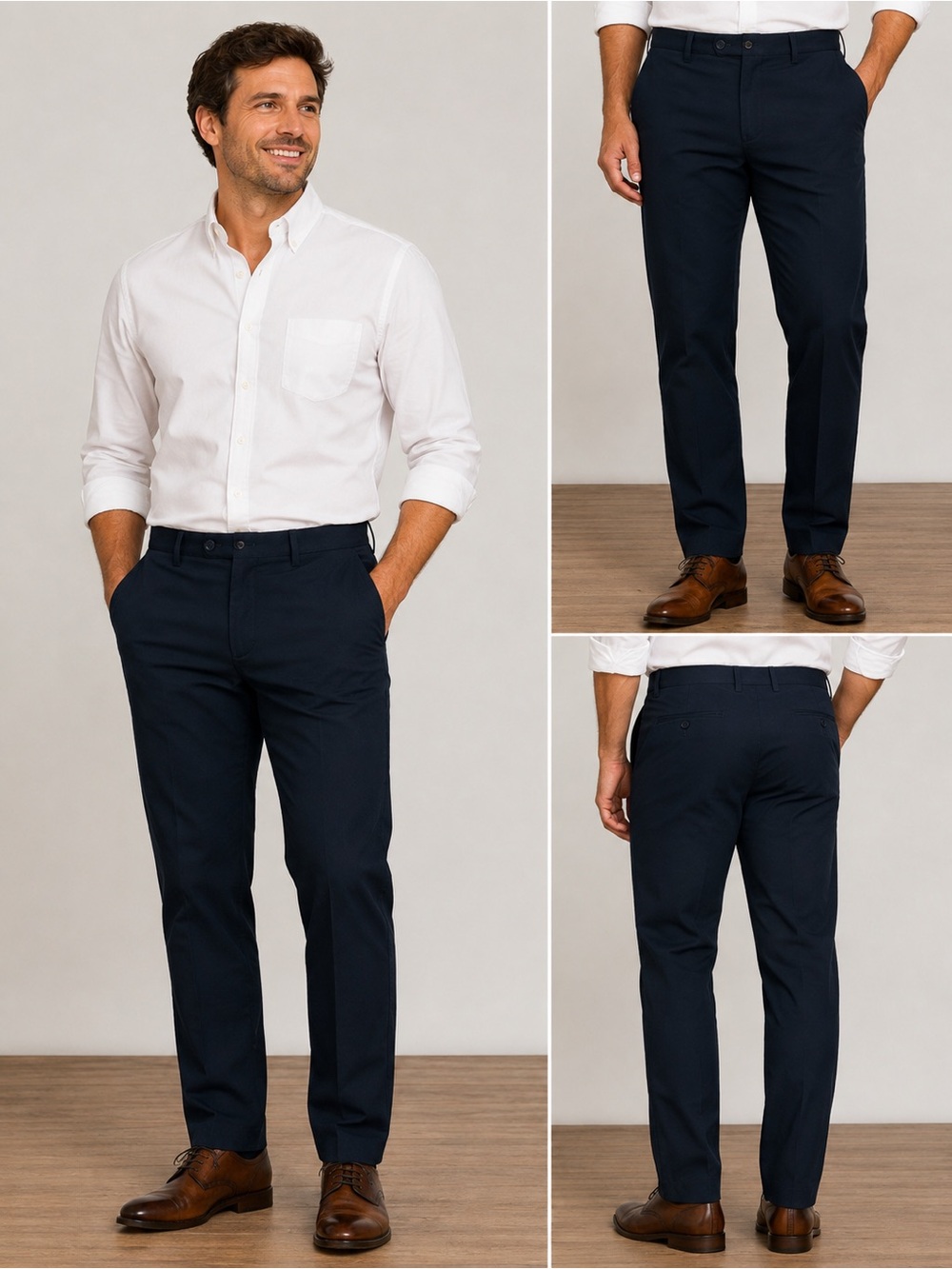 Calvin Klein 34x32 Skinny Fit Navy Dress Pants Stretch Trousers